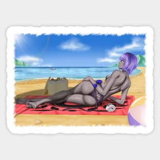 Hassan of Serenity Summer Wet Background Jagged Sticker